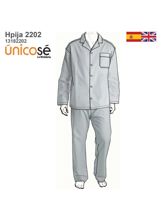MOLDE PIJAMA CLASICO HOMBRE 2202