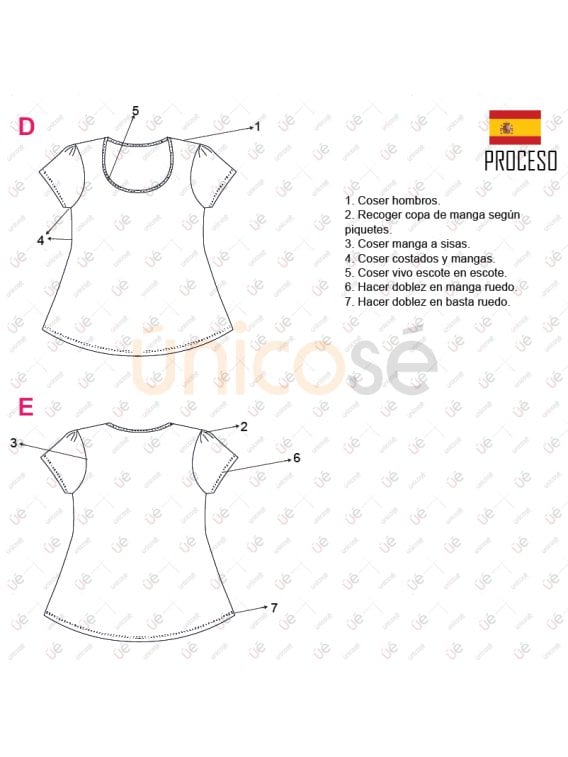 MOLDE POLERA BASICA MUJER 2203