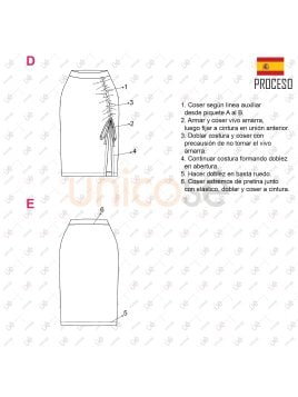 MOLDE FALDA TUBO MUJER 2211