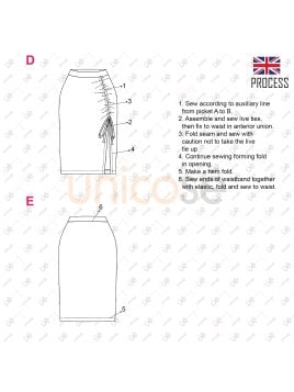 MOLDE FALDA TUBO MUJER 2211