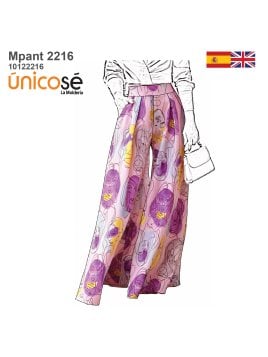 MOLDE PANTALON PALAZZO MUJER 2216