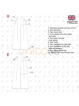 MOLDE PANTALON PALAZZO MUJER 2216