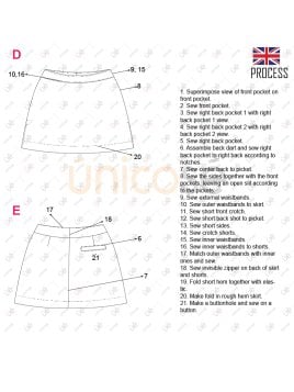 MOLDE FALDA CON SHORT MUJER 2212