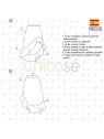 MOLDE FALDA ASIMETRICA MUJER 2213
