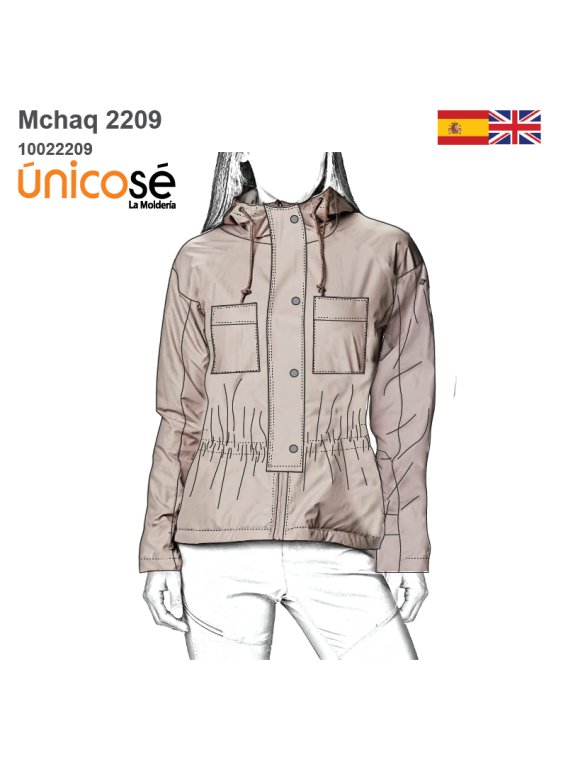 MOLDE CHAQUETA CORTAVIENTO MUJER 2209