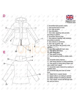MOLDE CHAQUETA CORTAVIENTO MUJER 2209
