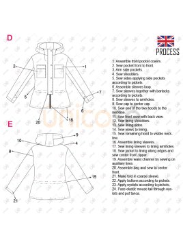 MOLDE CHAQUETA CORTAVIENTO MUJER 2209