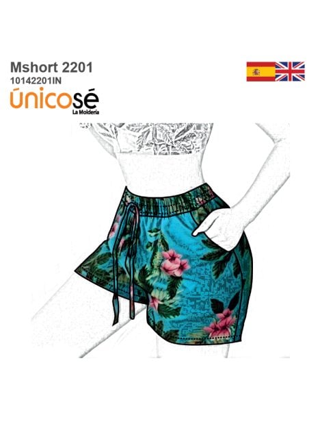 MOLDE SHORT BASICO MUJER INFANTIL 2201