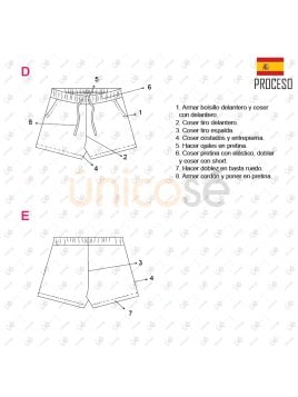 MOLDE SHORT BASICO MUJER INFANTIL 2201