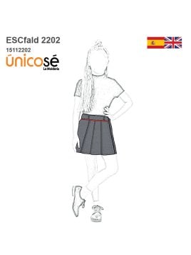 MOLDE FALDA SHORT ESCOLAR  2202