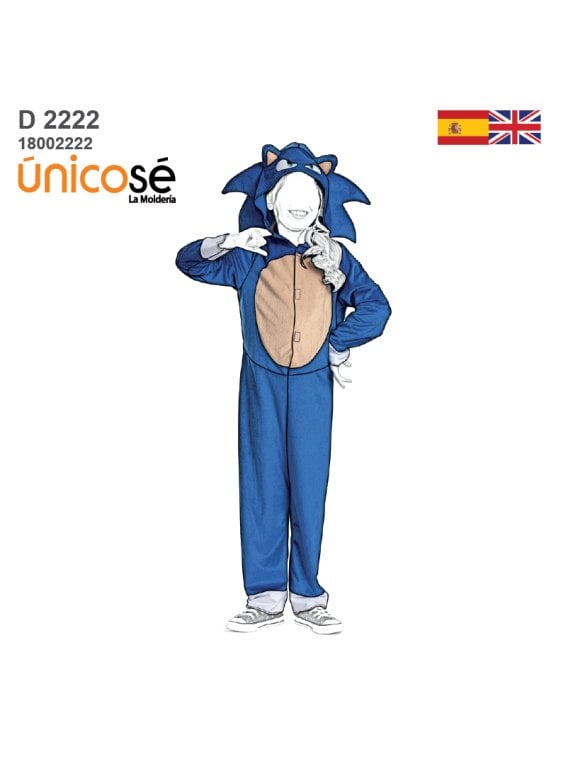 MOLDE DISFRAZ PERSONAJE VIDEOJUEGO