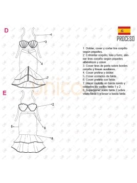 MOLDES DISFRAZ DE SIRENA 2221
