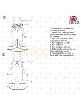 MOLDES DISFRAZ DE SIRENA 2221