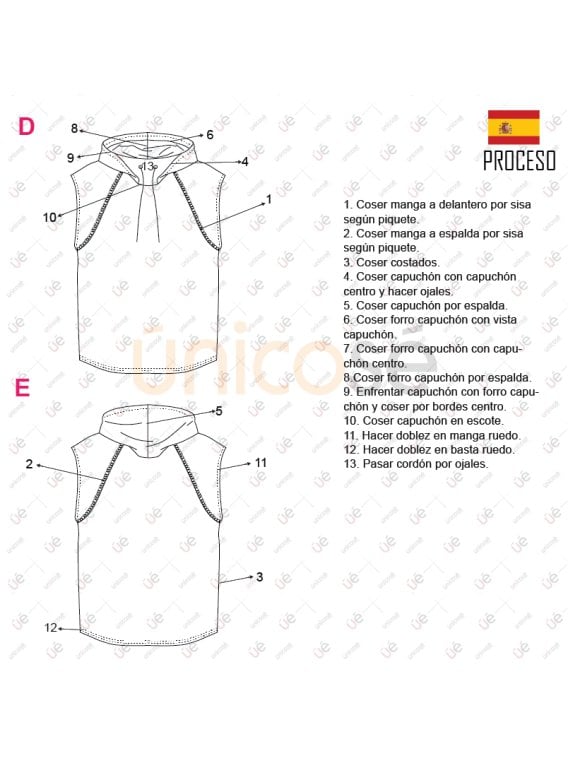 MOLDE POLERA SIN MANGAS HOMBRE 2202