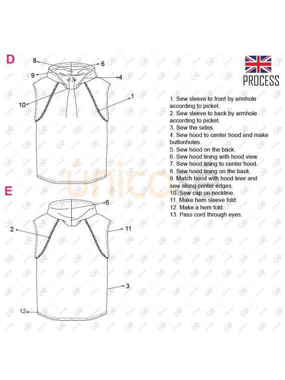 MOLDE POLERA SIN MANGAS HOMBRE 2202