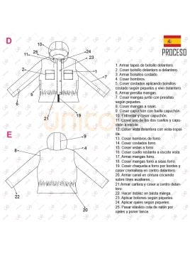 MOLDE CHAQUETA CORTAVIENTO MUJER 2210