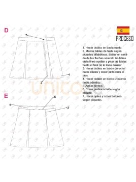 MOLDE FALDA TABLAS ESCOLAR 2204