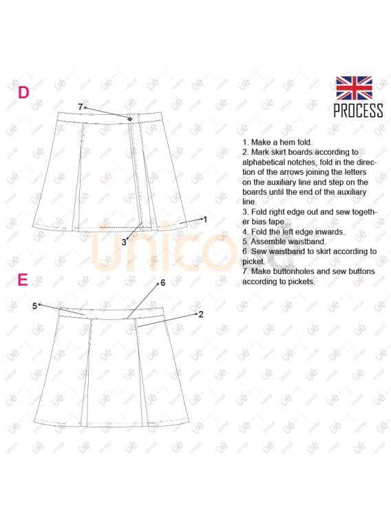 MOLDE FALDA TABLAS ESCOLAR 2204