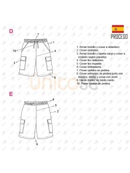 MOLDE SHORT BERMUDA NIÑO 2201