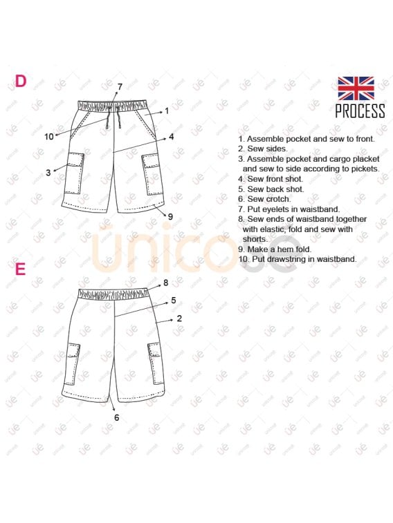 MOLDE SHORT BERMUDA NIÑO 2201