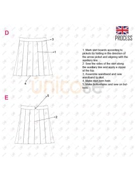 MOLDE FALDA TABLAS ESCOLAR 2205