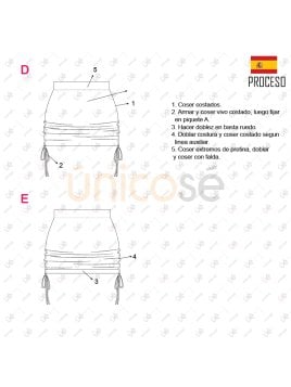 MOLDE FALDA CORTA MUJER 2214