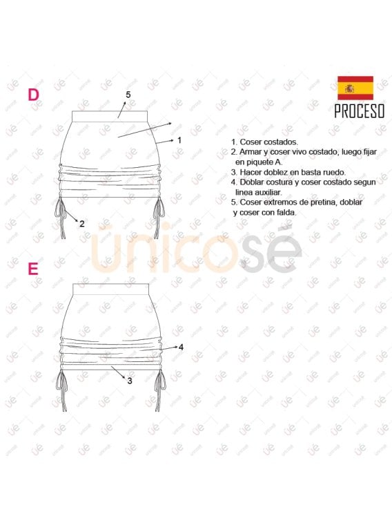 MOLDE FALDA CORTA MUJER 2214