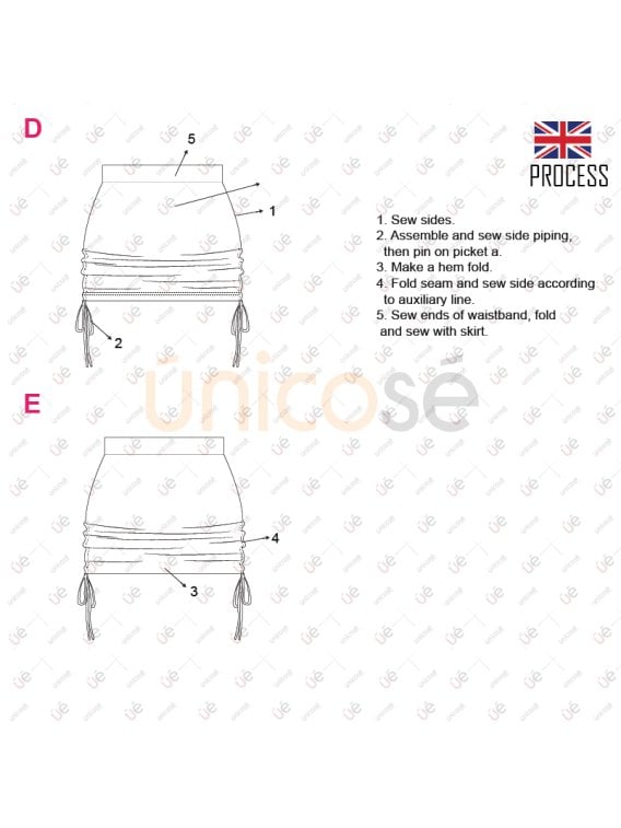 MOLDE FALDA CORTA MUJER 2214