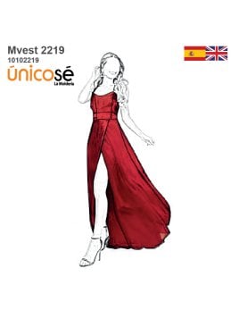 MOLDE VESTIDO LARGO MUJER 2219
