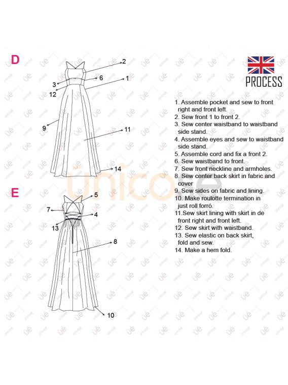 MOLDE VESTIDO LARGO MUJER 2219