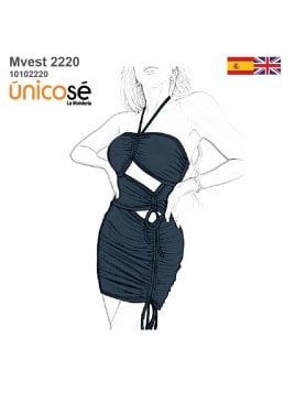 MOLDE VESTIDO CORTO MUJER 2220