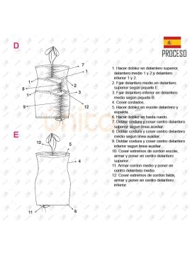 MOLDE VESTIDO CORTO MUJER 2220