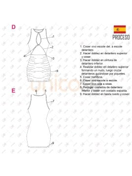 MOLDE VESTIDO CORTO MUJER 2221