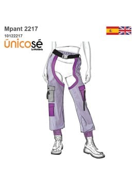 MOLDE PANTALON RECORTES MUJER 2217