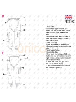 MOLDE PANTALON RECORTES MUJER 2217