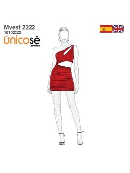 MOLDE VESTIDO CORTO MUJER 2222