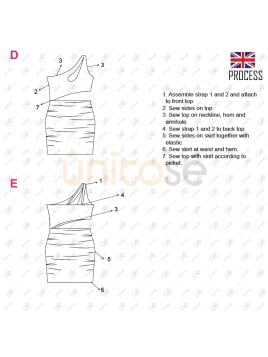 MOLDE VESTIDO CORTO MUJER 2222