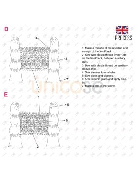 MOLDE TOP CON MANGAS MUJER 2218