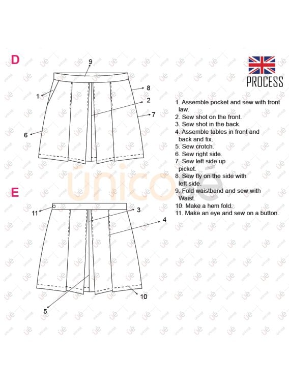MOLDE FALDA SHORT ESCOLAR 2206