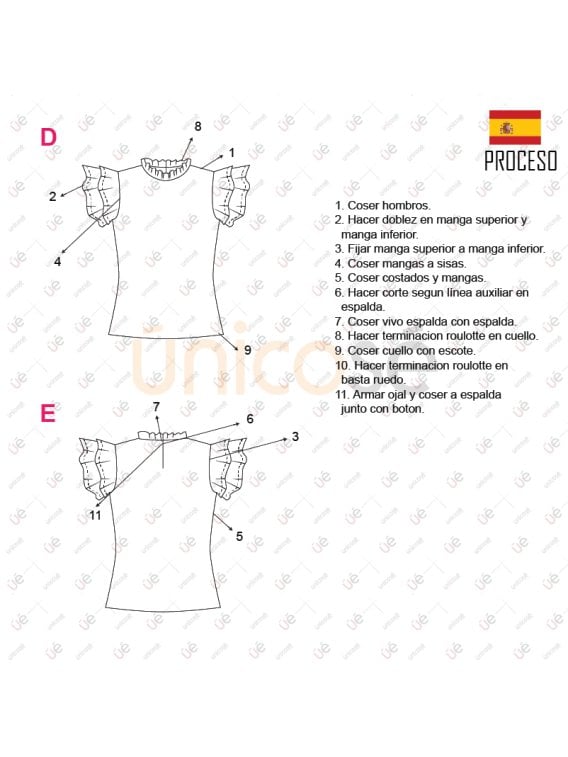 MOLDE BLUSA CERRADA MUJER 2213