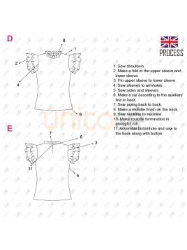 MOLDE BLUSA CERRADA MUJER 2213