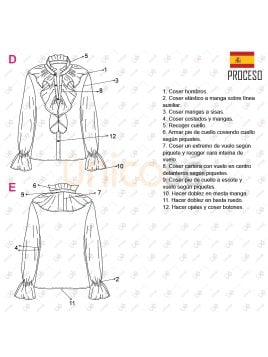 MOLDE BLUSA CAMISERA MUJER 2215