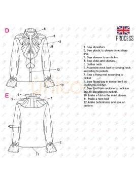 MOLDE BLUSA CAMISERA MUJER 2215