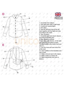 MOLDE BLUSA CAMISERA MUJER 2216