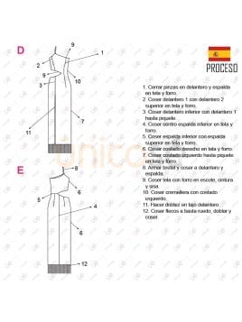 MOLDE VESTIDO LARGO ASIMETRICO MUJER 2226