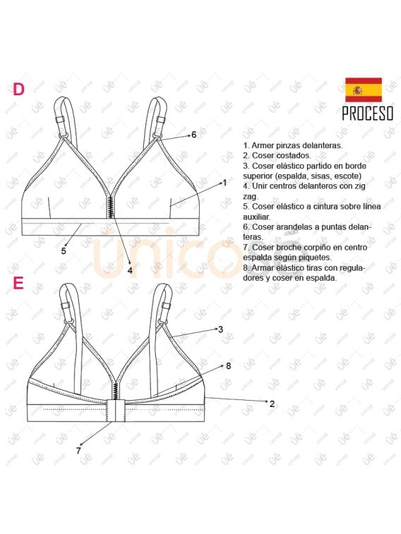 MOLDE INTERIOR BRALETE MUJER 2205