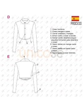 MOLDE TOP CON MANGAS MUJER 2220