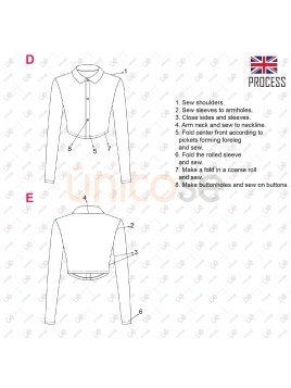 MOLDE TOP CON MANGAS MUJER 2220