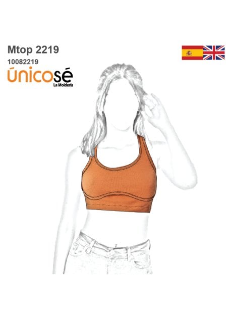 MOLDE TOP SIN MANGAS MUJER 2219