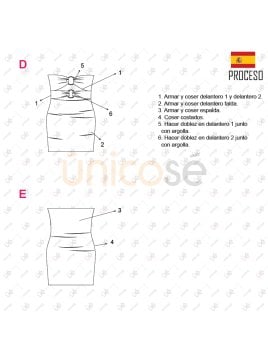 MOLDE VESTIDO CORTO MUJER 2223